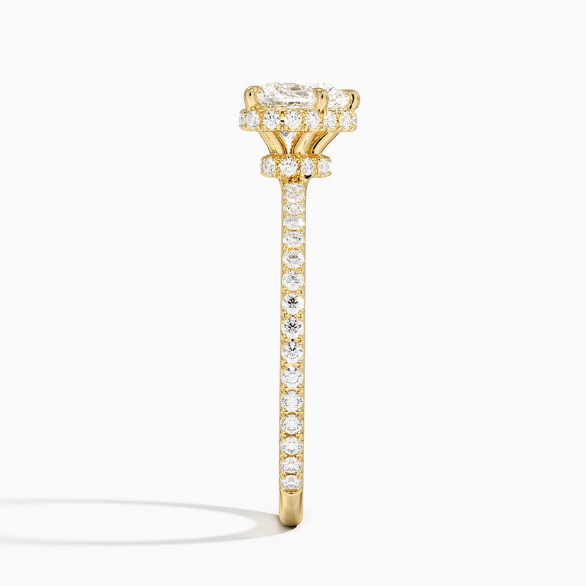 Gala Diamond Ring Yellow Gold 18k Heart Engagement Ring