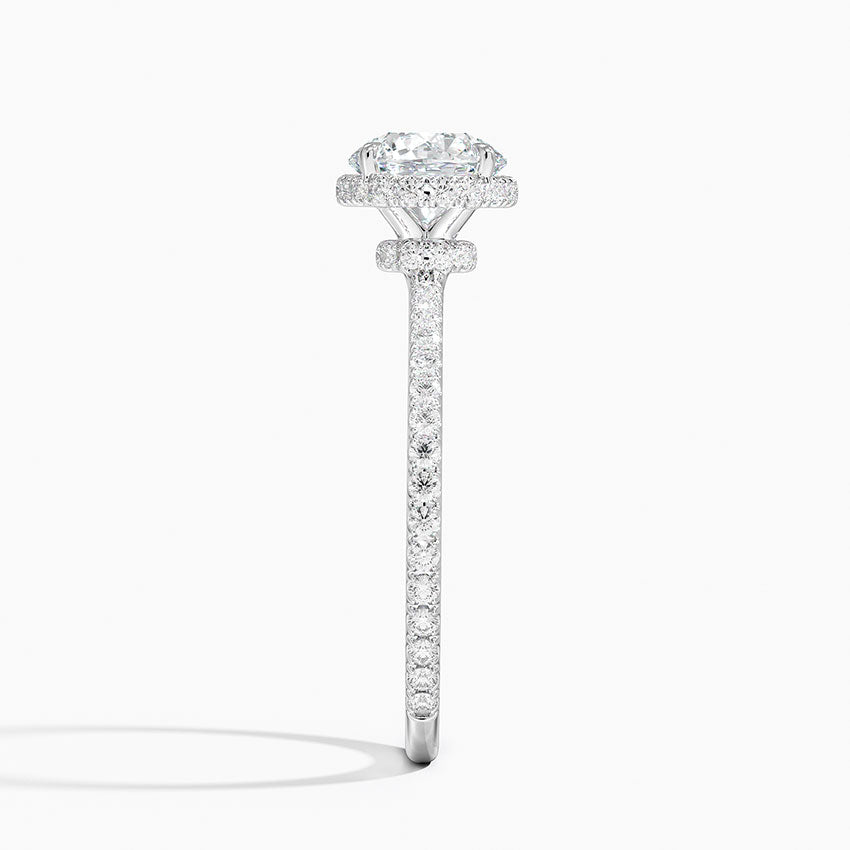 Gala Diamond Ring Platinum Radiant Engagement Ring