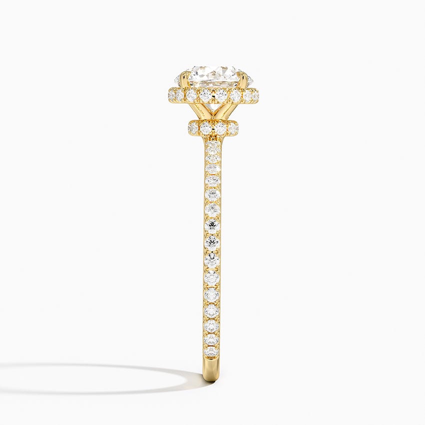 Gala Diamond Ring Yellow Gold 18k Radiant Engagement Ring
