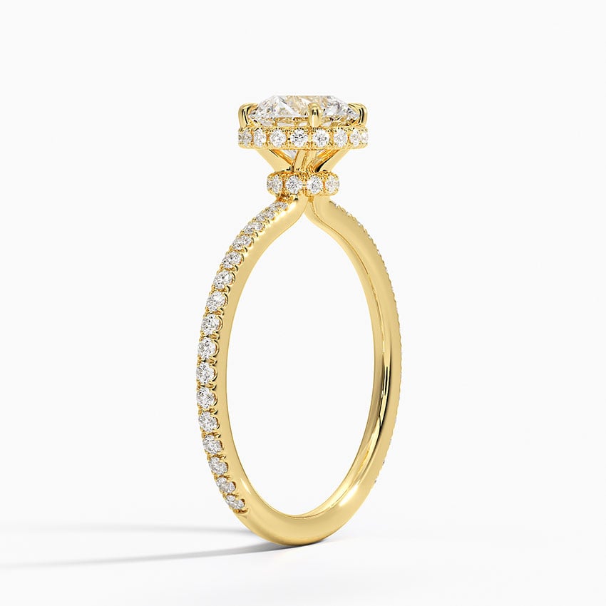 Gala Diamond Ring Yellow Gold 18k Round Engagement Ring
