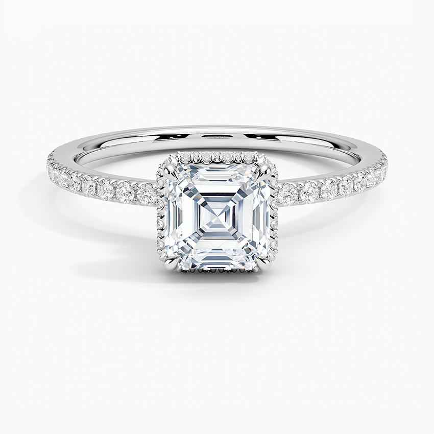 Gala Diamond Ring Platinum Asscher Engagement Ring