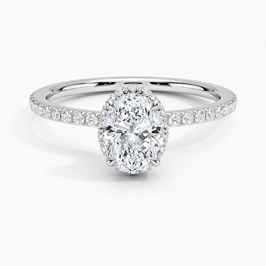 Gala Diamond Ring Platinum Oval Engagement Ring