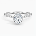 Gala Diamond Ring Platinum Pear Engagement Ring
