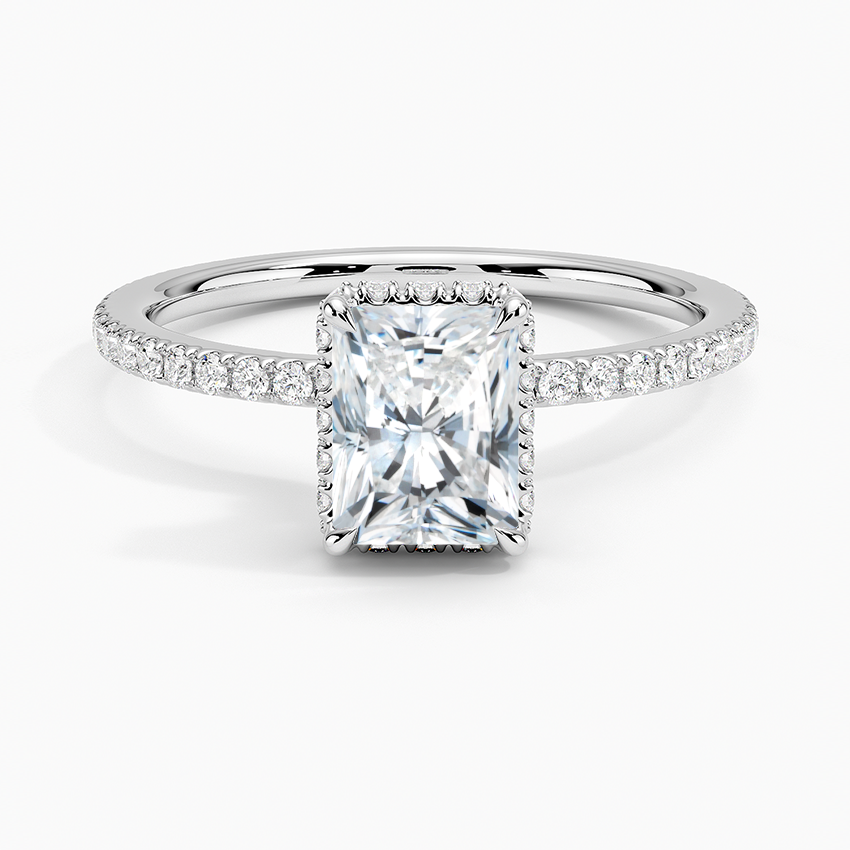 Gala Diamond Ring Platinum Radiant Engagement Ring