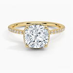 Gala Diamond Ring Yellow Gold 18k Cushion Engagement Ring