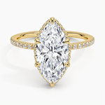 Gala Diamond Ring Yellow Gold 18k Marquise Engagement Ring