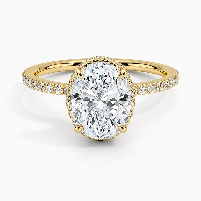 Gala Diamond Ring Yellow Gold 18k Oval Engagement Ring