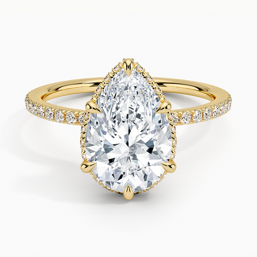 Gala Diamond Ring Yellow Gold 18k Pear Engagement Ring