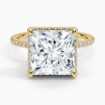 Gala Diamond Ring Yellow Gold 18k Princess Engagement Ring
