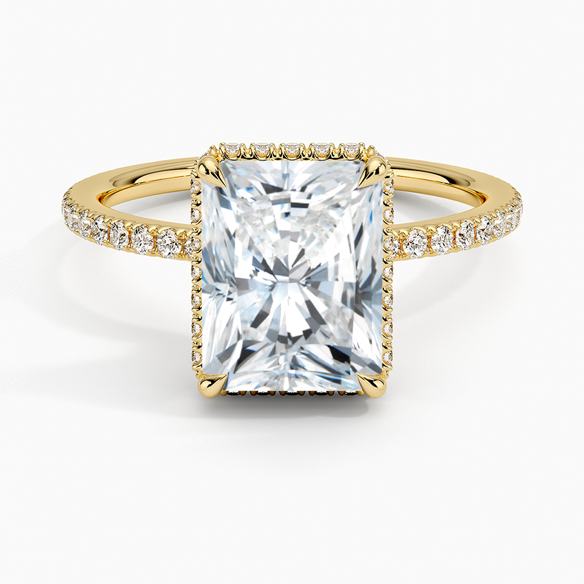 Gala Diamond Ring Yellow Gold 18k Radiant Engagement Ring