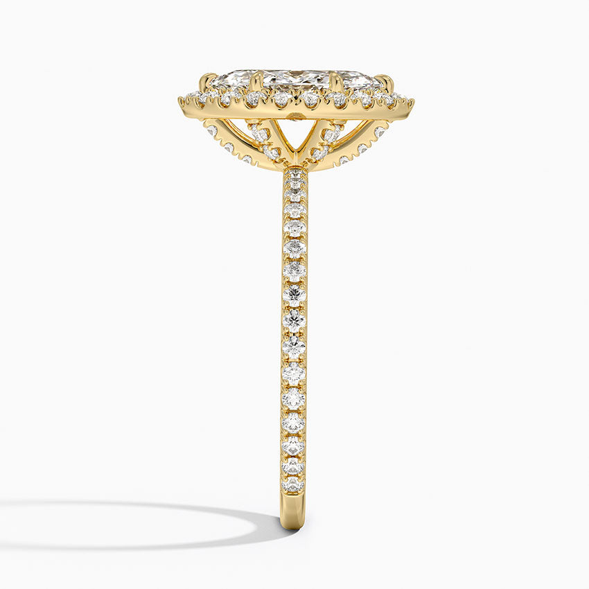 Waverly Halo Diamond Ring (1/2 ct. tw.) Yellow Gold 18k Marquise Engagement Ring