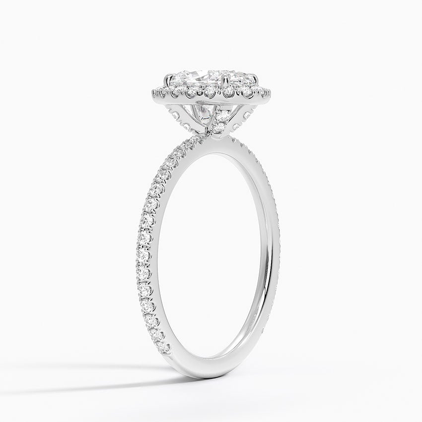 Waverly Halo Diamond Ring (1/2 ct. tw.) Platinum Oval Engagement Ring