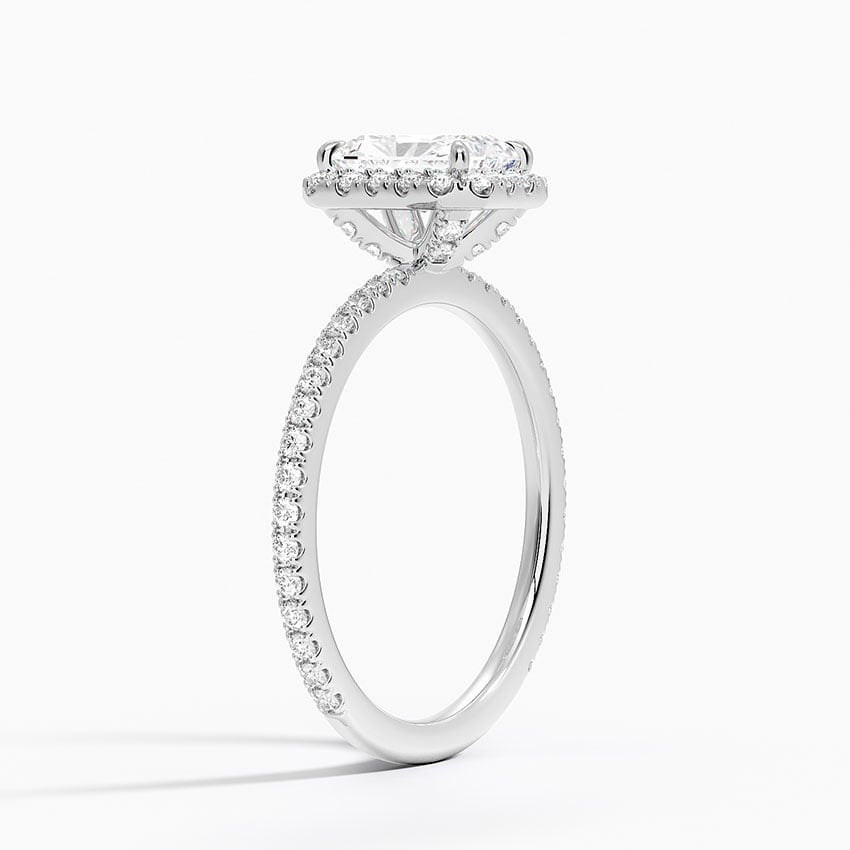 Waverly Halo Diamond Ring (1/2 ct. tw.) Platinum Radiant Engagement Ring