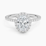 Waverly Halo Diamond Ring (1/2 ct. tw.) Platinum Oval Engagement Ring