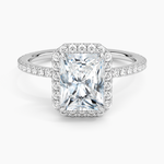 Waverly Halo Diamond Ring (1/2 ct. tw.) Platinum Radiant Engagement Ring
