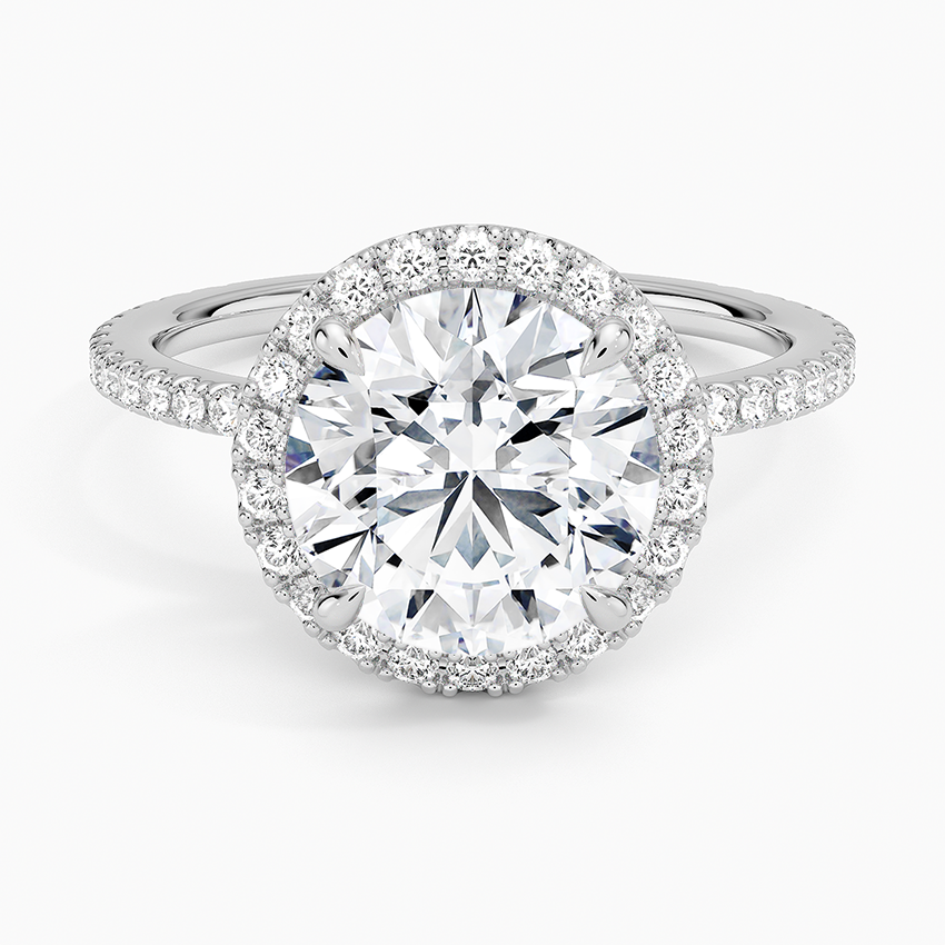 Waverly Halo Diamond Ring (1/2 ct. tw.) Platinum Round Engagement Ring