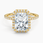 Waverly Halo Diamond Ring (1/2 ct. tw.) Yellow Gold 18k Radiant Engagement Ring