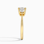 Luxe Selene Three Stone Diamond Ring (2/3 ct. tw.) Yellow Gold 18k Asscher Engagement Ring