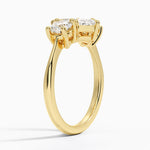 Luxe Selene Three Stone Diamond Ring (2/3 ct. tw.) Yellow Gold 18k Marquise Engagement Ring