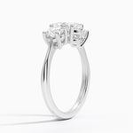 Luxe Selene Three Stone Diamond Ring (2/3 ct. tw.) Platinum Oval Engagement Ring