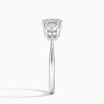 Luxe Selene Three Stone Diamond Ring (2/3 ct. tw.) Platinum Princess Engagement Ring