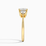 Luxe Selene Three Stone Diamond Ring (2/3 ct. tw.) Yellow Gold 18k Princess Engagement Ring
