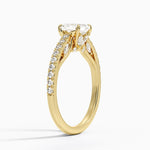 Secret Garden Adorned Gallery Diamond Ring (1/2 ct. tw.) Yellow Gold 18k Asscher Engagement Ring
