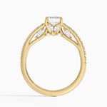 Secret Garden Adorned Gallery Diamond Ring (1/2 ct. tw.) Yellow Gold 18k Emerald Engagement Ring