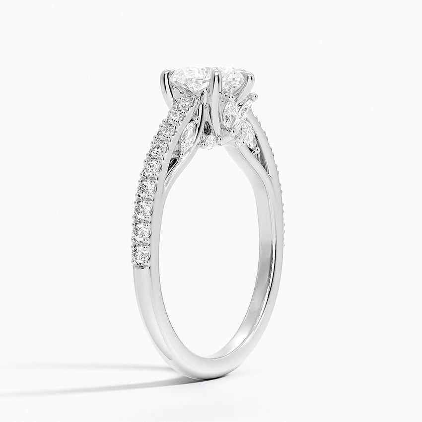 Secret Garden Adorned Gallery Diamond Ring (1/2 ct. tw.) Platinum Heart Engagement Ring