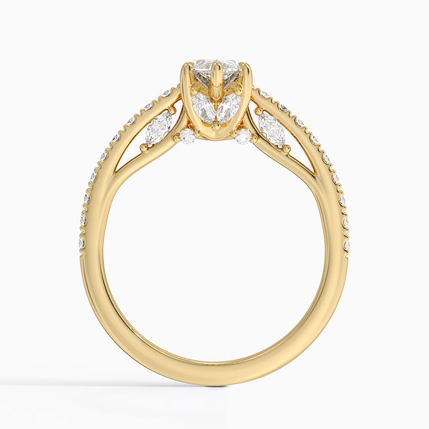 Secret Garden Adorned Gallery Diamond Ring (1/2 ct. tw.) Yellow Gold 18k Marquise Engagement Ring