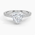 Secret Garden Adorned Gallery Diamond Ring (1/2 ct. tw.) Platinum Heart Engagement Ring