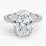 Secret Garden Adorned Gallery Diamond Ring (1/2 ct. tw.) Platinum Oval Engagement Ring
