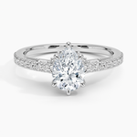 Secret Garden Adorned Gallery Diamond Ring (1/2 ct. tw.) Platinum Pear Engagement Ring