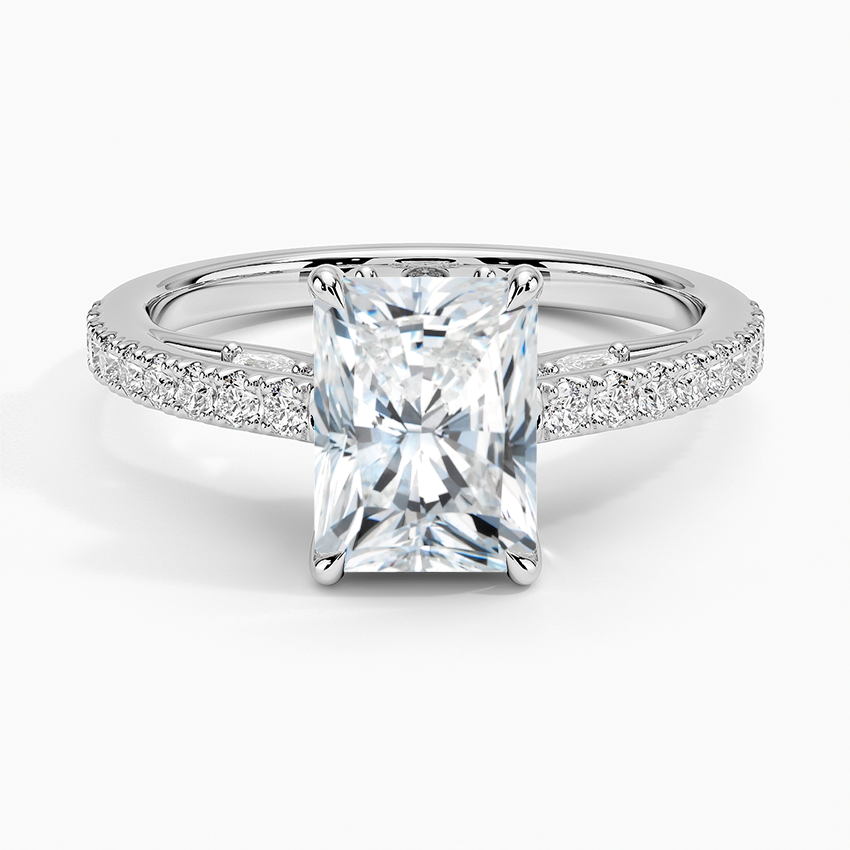 Secret Garden Adorned Gallery Diamond Ring (1/2 ct. tw.) Platinum Radiant Engagement Ring
