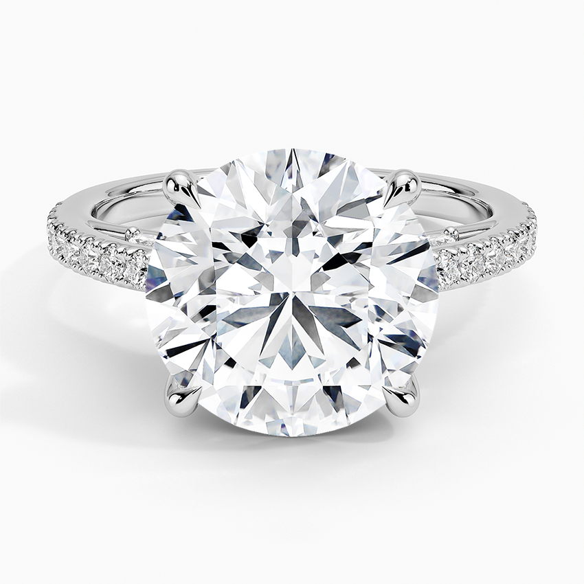Secret Garden Adorned Gallery Diamond Ring (1/2 ct. tw.) Platinum Round Engagement Ring