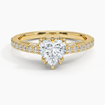 Secret Garden Adorned Gallery Diamond Ring (1/2 ct. tw.) Yellow Gold 18k Heart Engagement Ring