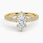 Secret Garden Adorned Gallery Diamond Ring (1/2 ct. tw.) Yellow Gold 18k Marquise Engagement Ring