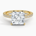 Secret Garden Adorned Gallery Diamond Ring (1/2 ct. tw.) Yellow Gold 18k Princess Engagement Ring
