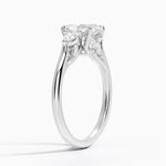 Secret Garden Gallery Three Stone Diamond Ring Platinum Radiant Engagement Ring