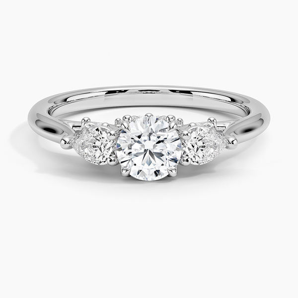 Secret Garden Gallery Three Stone Diamond Engagement Ring