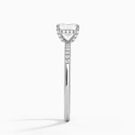 Viviana One-Quarter Coverage Diamond Ring Platinum Asscher Engagement Ring