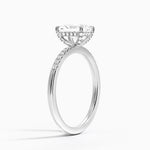 Viviana One-Quarter Coverage Diamond Ring Platinum Radiant Engagement Ring