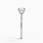 Viviana One-Quarter Coverage Diamond Ring Platinum Round Engagement Ring