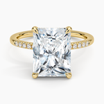 Viviana One-Quarter Coverage Diamond Ring Yellow Gold 18k Radiant Engagement Ring