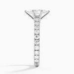 Sienna Three-Quarter Coverage Diamond Ring Platinum Marquise Engagement Ring