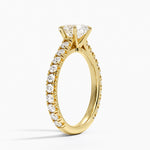 Sienna Three-Quarter Coverage Diamond Ring Yellow Gold 18k Oval Engagement Ring