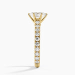 Sienna Three-Quarter Coverage Diamond Ring Yellow Gold 18k Oval Engagement Ring