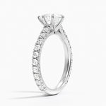 Sienna Three-Quarter Coverage Diamond Ring Platinum Pear Engagement Ring