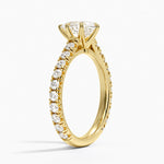 Sienna Three-Quarter Coverage Diamond Ring Yellow Gold 18k Pear Engagement Ring