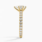 Sienna Three-Quarter Coverage Diamond Ring Yellow Gold 18k Pear Engagement Ring